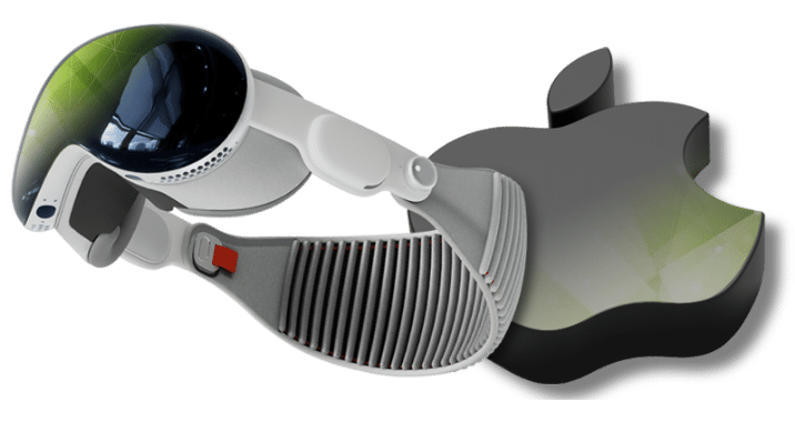 Apple Vision Pro and Apple logo