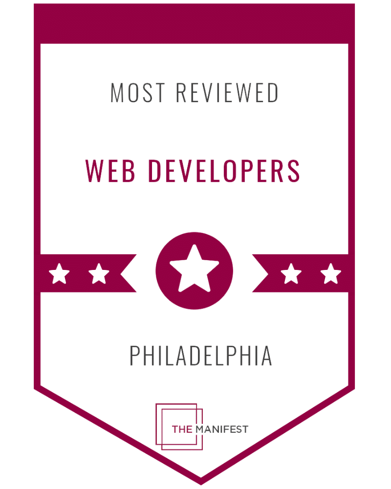 Most Reviewed Web Developers Philadelphia award