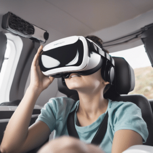 Kid getting motion sickness using VR